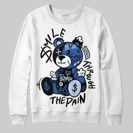 Jordan 11 "Space Jam" (2026) DopeSkill Sweatshirt Smile Through The Pain Graphic Streetwear - White