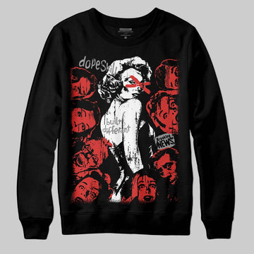 Jordan 4 Toro Bravo DopeSkill Sweatshirt Built Different Graphic Streetwear - Black