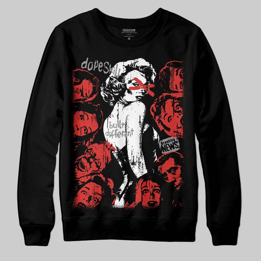 Jordan 4 Toro Bravo DopeSkill Sweatshirt Built Different Graphic Streetwear - Black