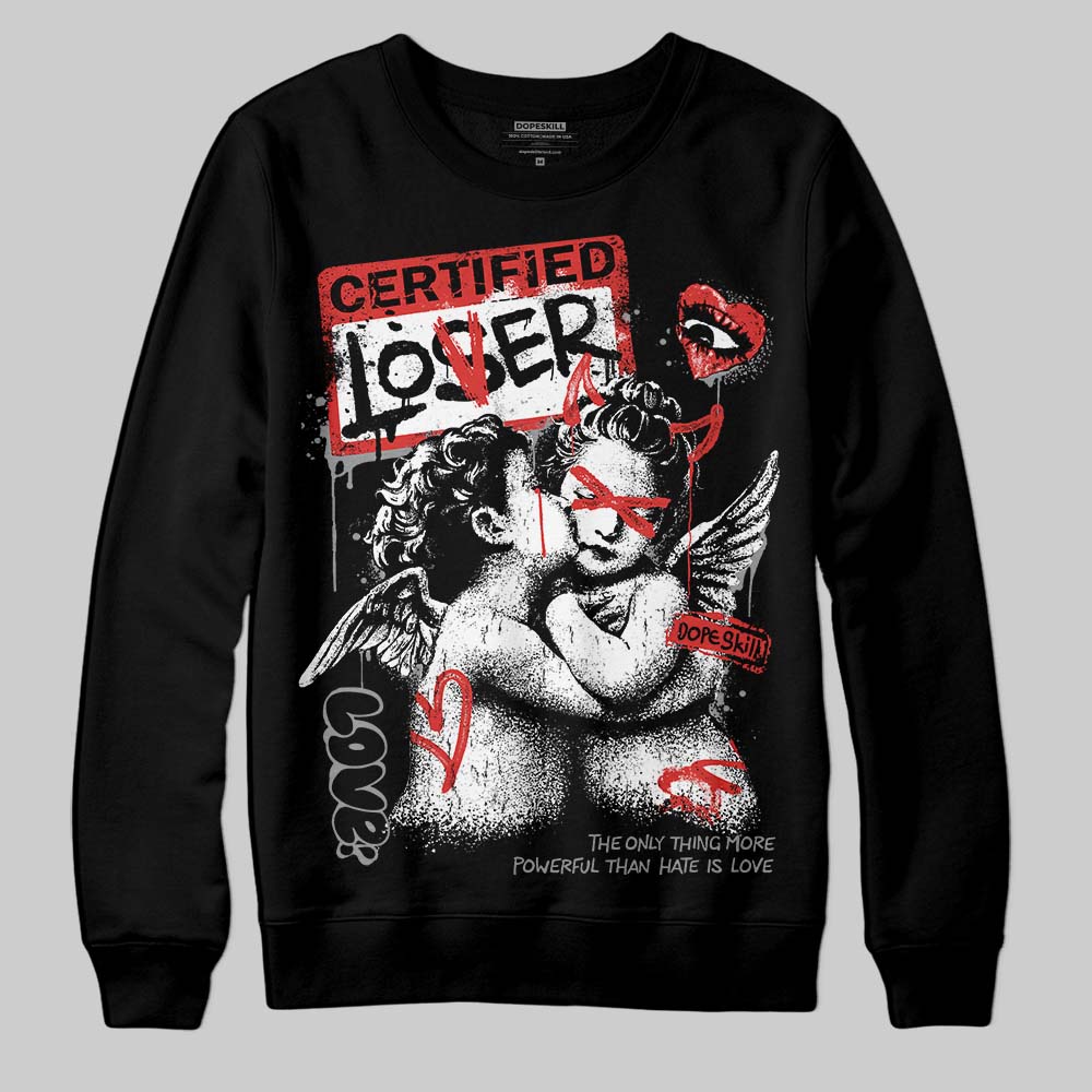 Jordan 4 Toro Bravo DopeSkill Sweatshirt Certified Lover Graphic Streetwear - Black