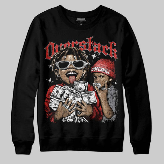 Jordan 4 Toro Bravo DopeSkill Sweatshirt Overstack Graphic Streetwear - Black