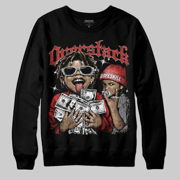 Jordan 4 Toro Bravo DopeSkill Sweatshirt Overstack Graphic Streetwear - Black