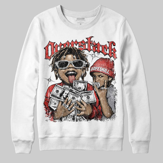 Jordan 4 Toro Bravo DopeSkill Sweatshirt Overstack Graphic Streetwear - White