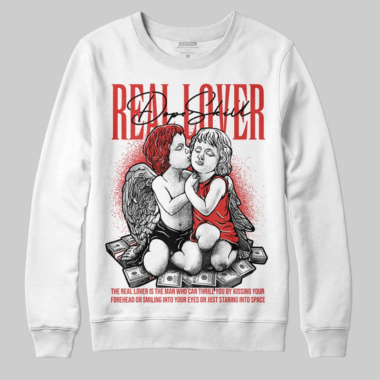 Jordan 4 Toro Bravo DopeSkill Sweatshirt Real Lover Graphic Streetwear - White 