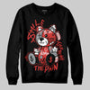Jordan 4 Toro Bravo DopeSkill Sweatshirt Smile Through The Pain Graphic Streetwear - Black