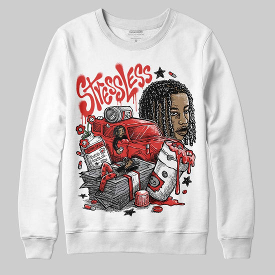 Jordan 4 Toro Bravo DopeSkill Sweatshirt Stressless Graphic Streetwear - White 