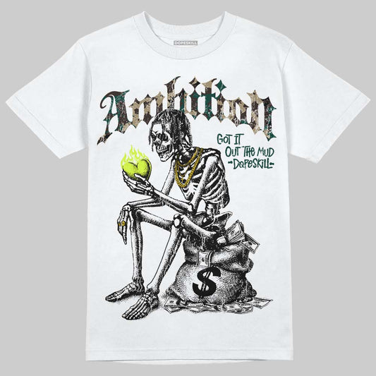 Air Foamposite Pro "Green Camo" DopeSkill T-Shirt Ambition Graphic Streetwear - White 
