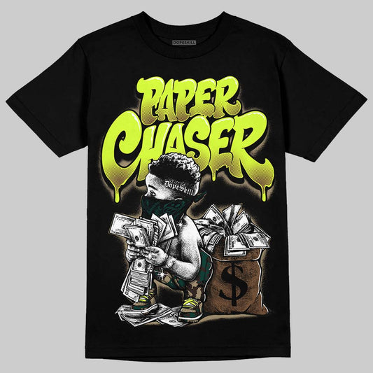 Air Foamposite Pro "Green Camo" DopeSkill T-Shirt Paper Chaser Boy Graphic Streetwear - Black