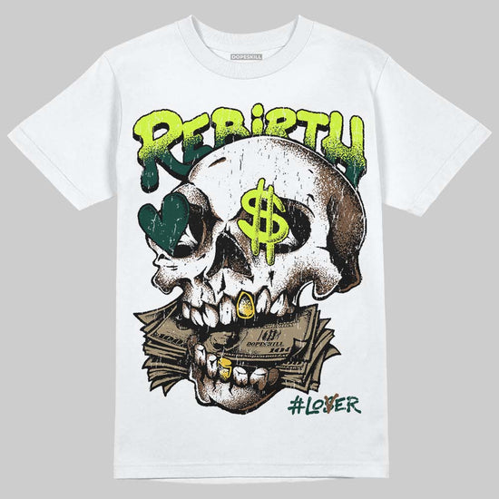 Air Foamposite Pro "Green Camo" DopeSkill T-Shirt Rebirth Graphic Streetwear - White