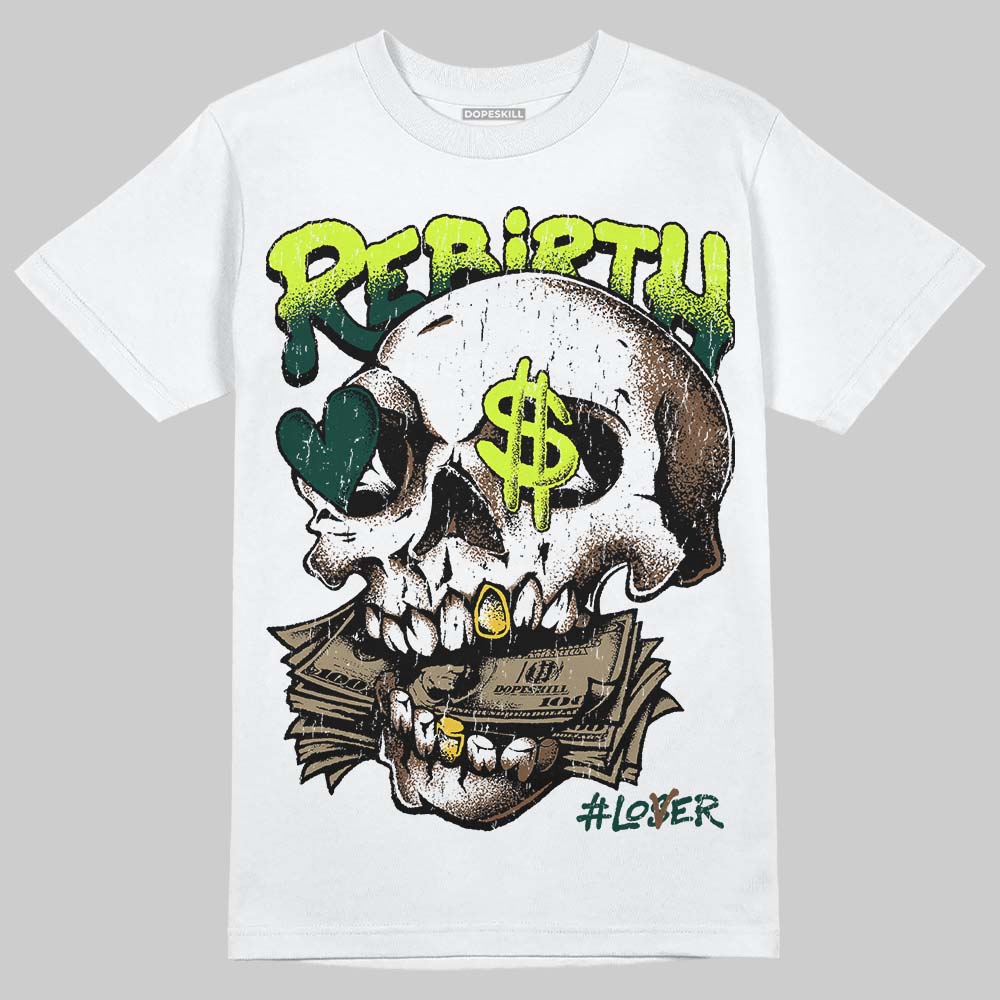 Air Foamposite Pro "Green Camo" DopeSkill T-Shirt Rebirth Graphic Streetwear - White
