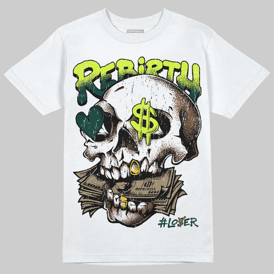 Air Foamposite Pro "Green Camo" DopeSkill T-Shirt Rebirth Graphic Streetwear - White