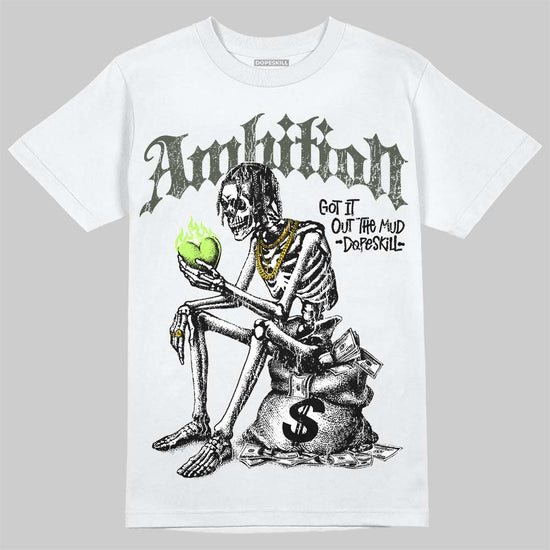 Foamposite One "Phantom/Barely Volt" DopeSkill T-Shirt Ambition Graphic Streetwear - White 