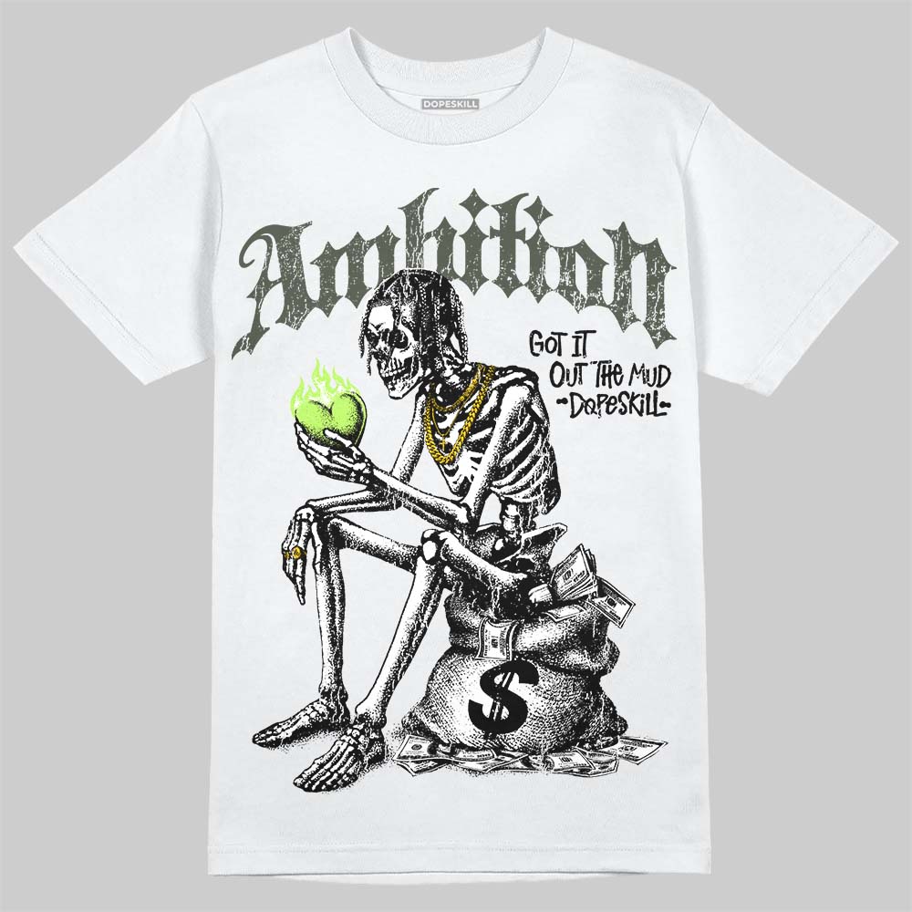 Foamposite One "Phantom/Barely Volt" DopeSkill T-Shirt Ambition Graphic Streetwear - White 