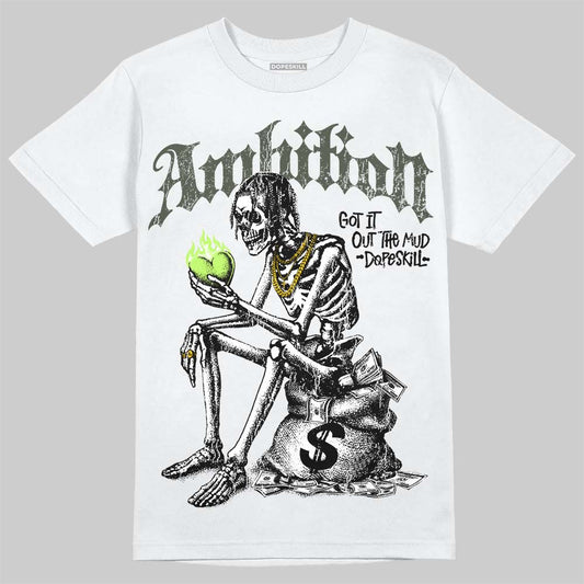 Foamposite One "Phantom/Barely Volt" DopeSkill T-Shirt Ambition Graphic Streetwear - White 