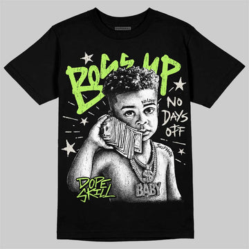 Foamposite One "Phantom/Barely Volt" DopeSkill T-Shirt Boss Up Graphic Streetwear - Black