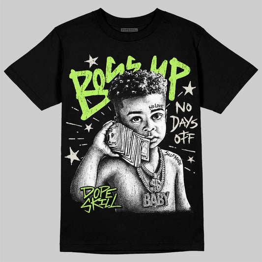 Foamposite One "Phantom/Barely Volt" DopeSkill T-Shirt Boss Up Graphic Streetwear - Black