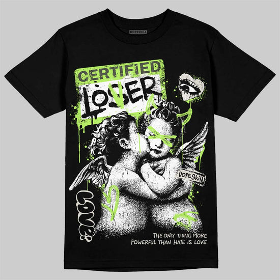Foamposite One "Phantom/Barely Volt" DopeSkill T-Shirt Certified Lover Graphic Streetwear - Black