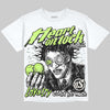 Foamposite One "Phantom/Barely Volt" DopeSkill Oversize Print T-Shirt Heart On Lock Graphic Streetwear - White 