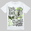 Foamposite One "Phantom/Barely Volt" DopeSkill T-Shirt Real Ones Move In Silence Graphic Streetwear - White