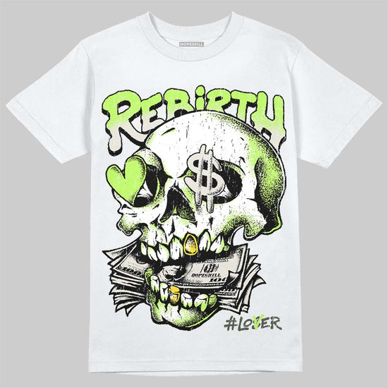 Foamposite One "Phantom/Barely Volt" DopeSkill T-Shirt Rebirth Graphic Streetwear - White