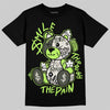 Foamposite One "Phantom/Barely Volt" DopeSkill T-Shirt Smile Through The Pain Graphic Streetwear - Black