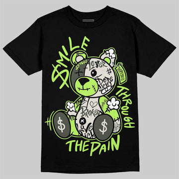 Foamposite One "Phantom/Barely Volt" DopeSkill T-Shirt Smile Through The Pain Graphic Streetwear - Black