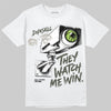 Foamposite One "Phantom/Barely Volt" DopeSkill T-Shirt They Watch Me Win Graphic Streetwear - White