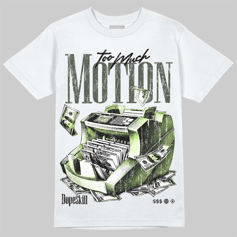 Foamposite One "Phantom/Barely Volt" DopeSkill T-Shirt Too Much Motion Graphic Streetwear - White