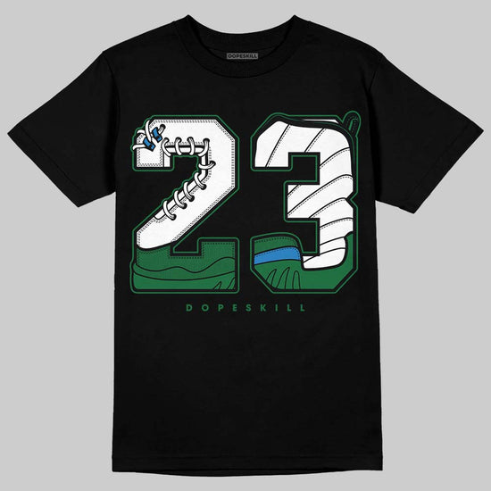 Jordan 12 Bucks DopeSkill T-Shirt 23 with 12s Pattern Graphic Streetwear - Black