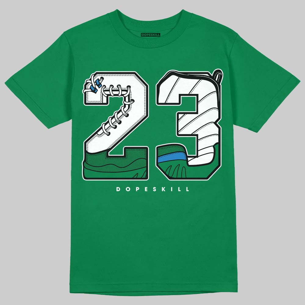 Jordan 12 Bucks DopeSkill T-Shirt 23 with 12s Pattern Graphic Streetwear - Irish Green