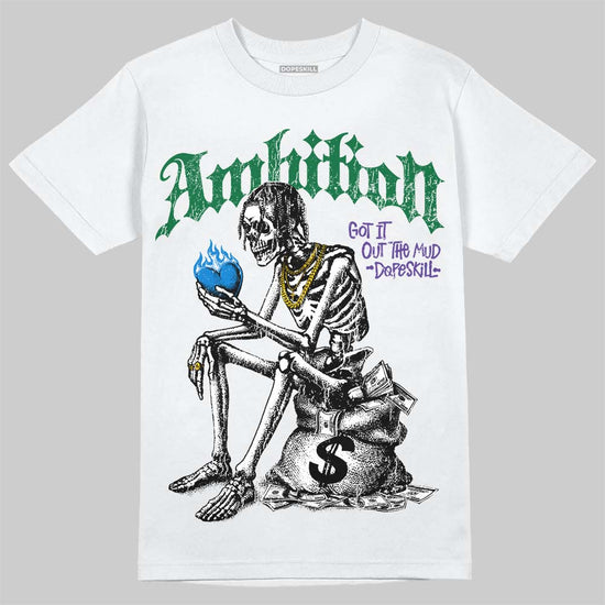 Jordan 12 Bucks DopeSkill T-Shirt Ambition Graphic Streetwear - White 