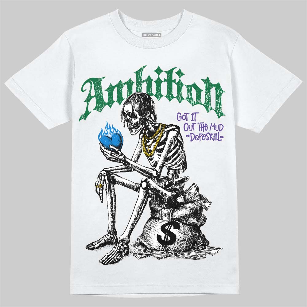Jordan 12 Bucks DopeSkill T-Shirt Ambition Graphic Streetwear - White 