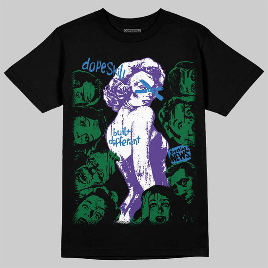 Jordan 12 Bucks DopeSkill T-Shirt Built Different Graphic Streetwear - Black