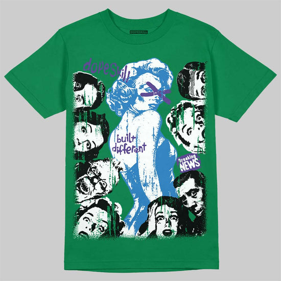 Jordan 12 Bucks DopeSkill T-Shirt Built Different Graphic Streetwear - Irish Green