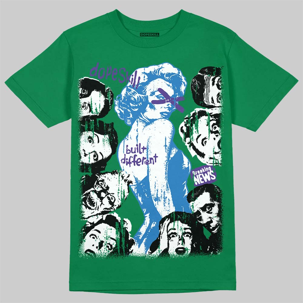 Jordan 12 Bucks DopeSkill T-Shirt Built Different Graphic Streetwear - Irish Green