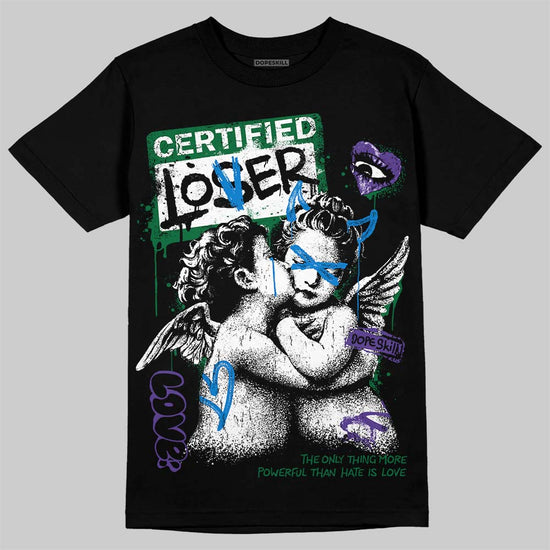 Jordan 12 Bucks DopeSkill T-Shirt Certified Lover Graphic Streetwear - Black