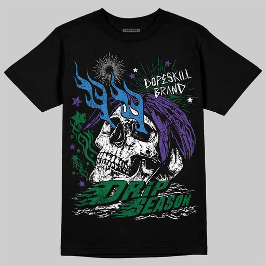 Jordan 12 Bucks DopeSkill T-Shirt Drip Season Graphic Streetwear - Black