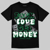 Jordan 12 Bucks DopeSkill T-Shirt F#ck Love Get Money Graphic Streetwear - Black