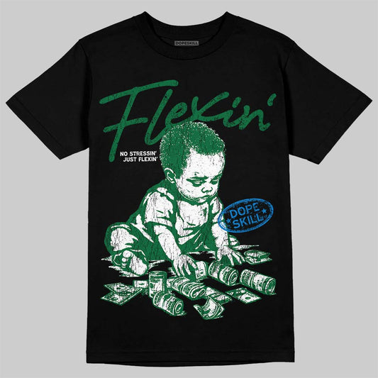 Jordan 12 Bucks DopeSkill T-Shirt Flexin' Graphic Streetwear - Black