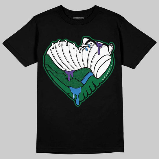 Jordan 12 Bucks DopeSkill T-Shirt Heart Jordan 12 Graphic Streetwear - Black