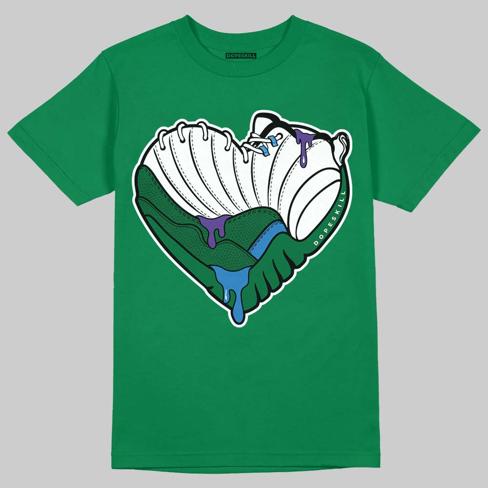 Jordan 12 Bucks DopeSkill T-Shirt Heart Jordan 12 Graphic Streetwear - Irish Green