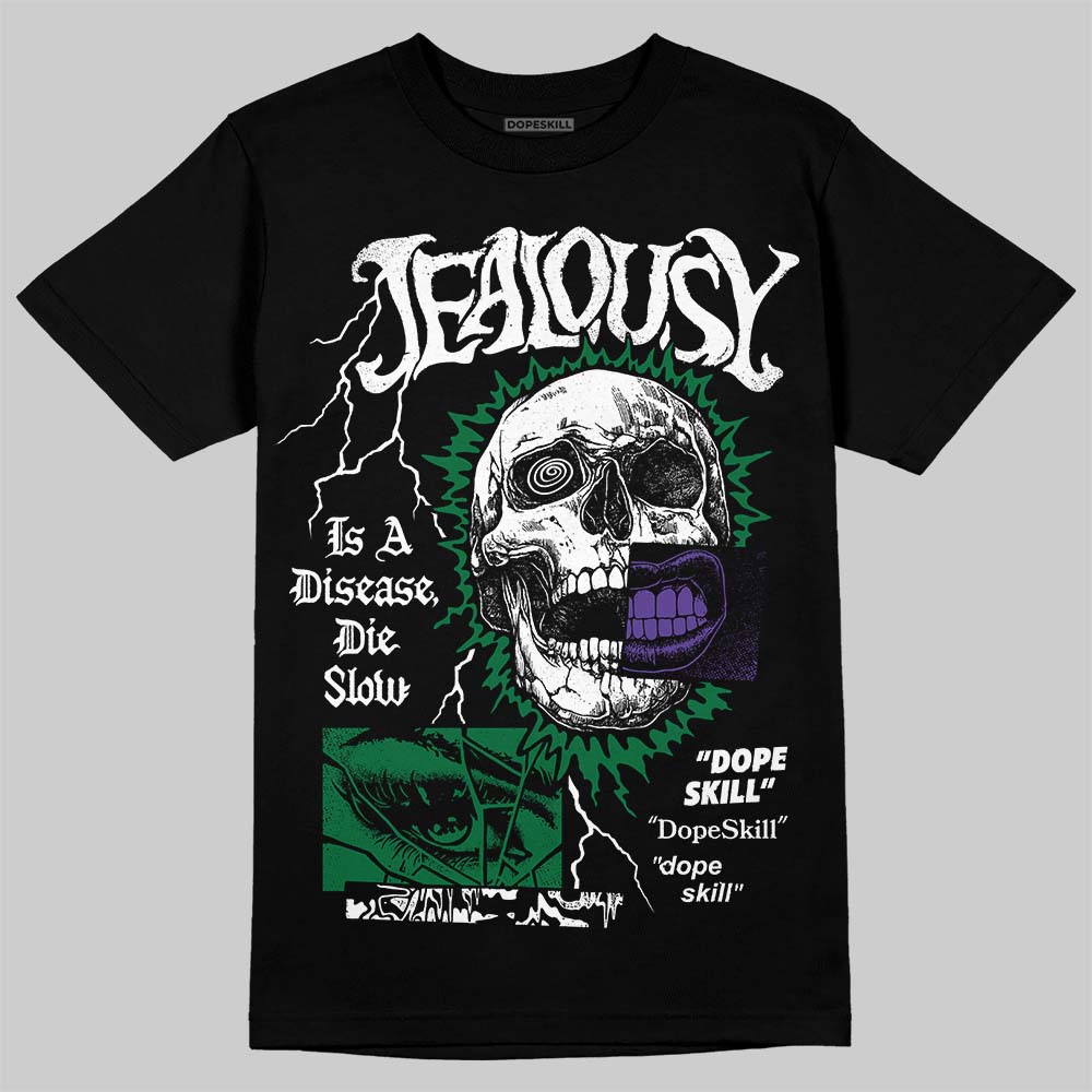 Jordan 12 Bucks DopeSkill T-Shirt Jealousy Graphic Streetwear - Black