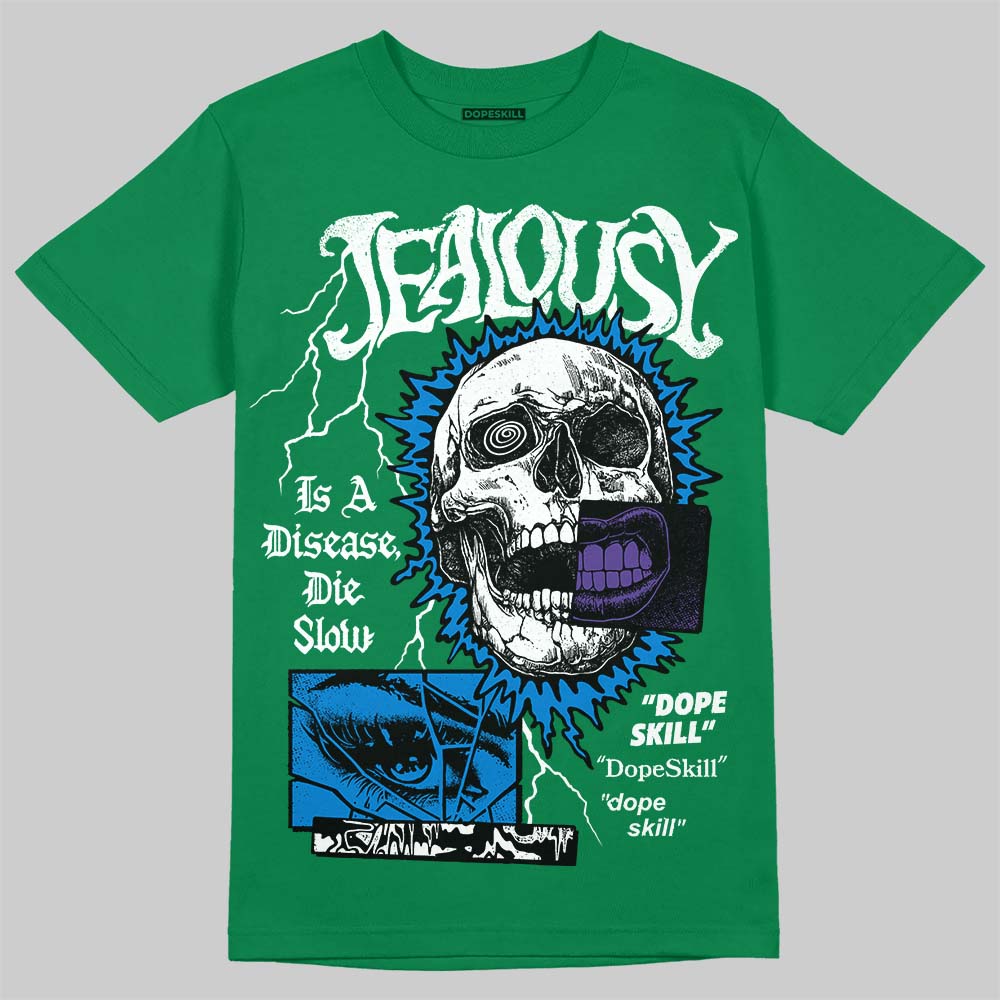 Jordan 12 Bucks DopeSkill T-Shirt Jealousy Graphic Streetwear - Irish Green