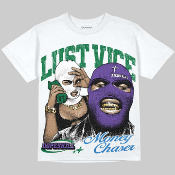Jordan 12 Bucks DopeSkill Oversize Print T-Shirt Lust Vice Graphic Streetwear - White 