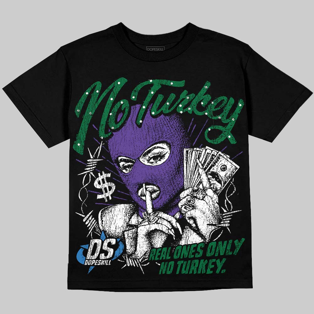 Jordan 12 Bucks DopeSkill Oversize Print T-Shirt No Turkey Graphic Streetwear - Black