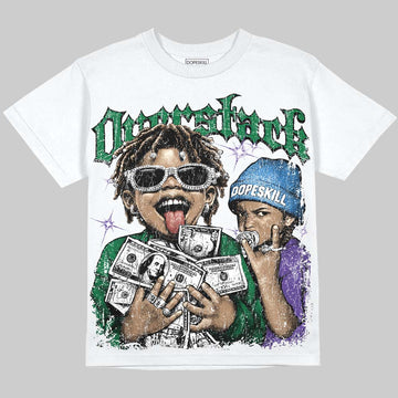 Jordan 12 Bucks DopeSkill Oversize Print T-Shirt Overstack Graphic Streetwear - White