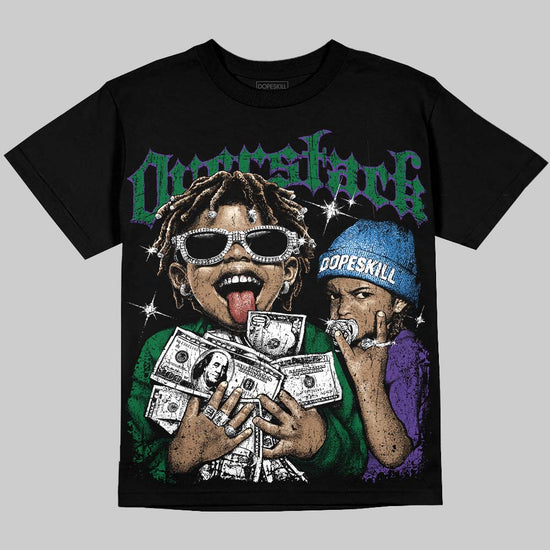 Jordan 12 Bucks DopeSkill Oversize Print T-Shirt Overstack Graphic Streetwear - Black