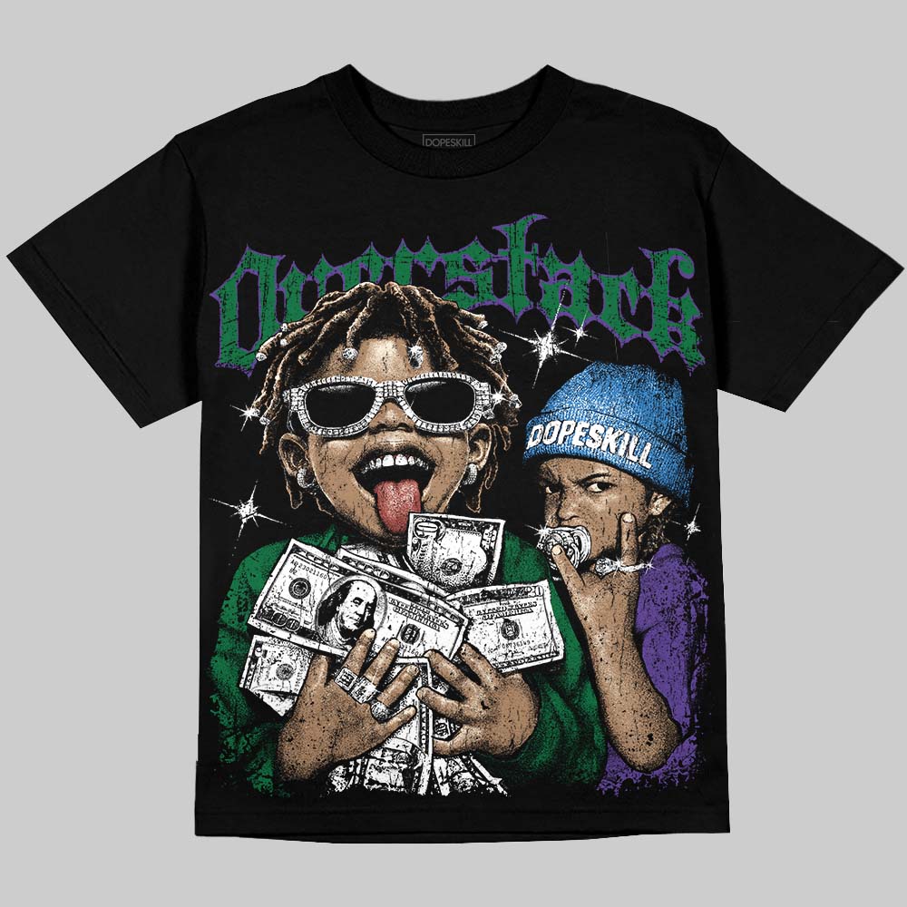 Jordan 12 Bucks DopeSkill Oversize Print T-Shirt Overstack Graphic Streetwear - Black