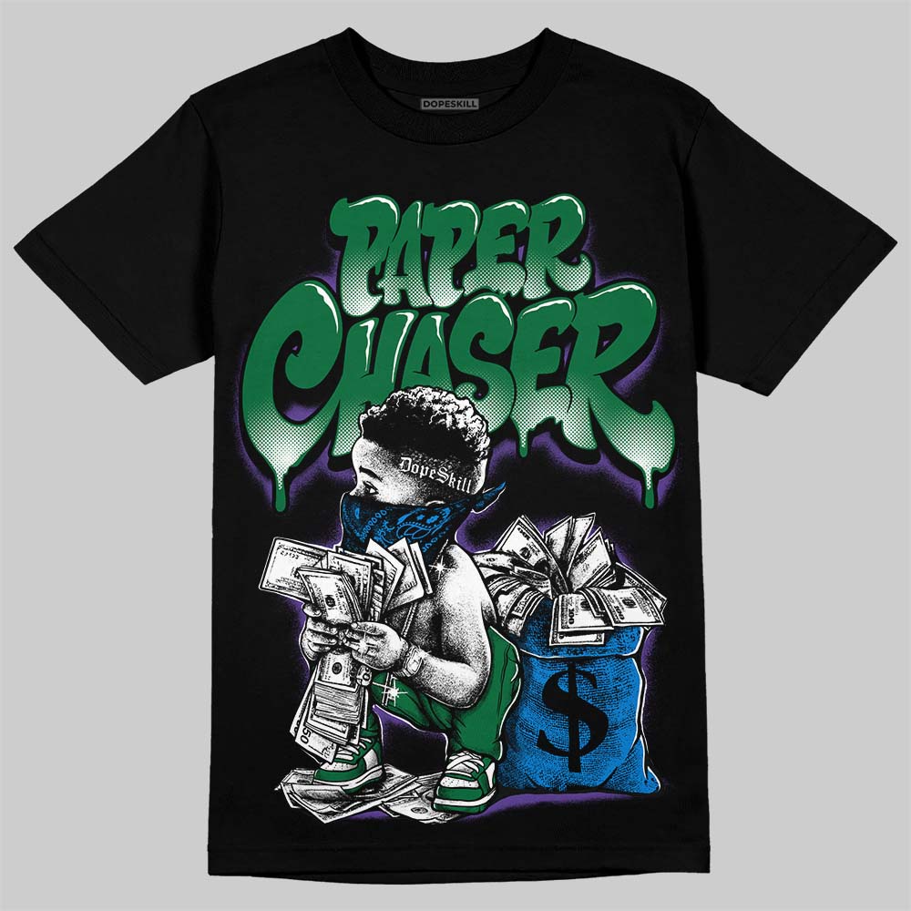 Jordan 12 Bucks DopeSkill T-Shirt Paper Chaser Boy Graphic Streetwear - Black