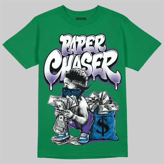 Jordan 12 Bucks DopeSkill T-Shirt Paper Chaser Boy Graphic Streetwear - Irish Green